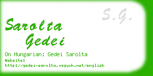 sarolta gedei business card